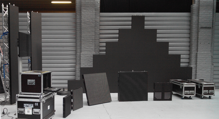 Installation audiovisuelle : murs de LED